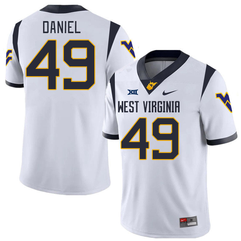 #49 Zyir Daniel West Virginia Mountaineers College 2024 New Uniforms Football Jerseys Stitched Sale-White